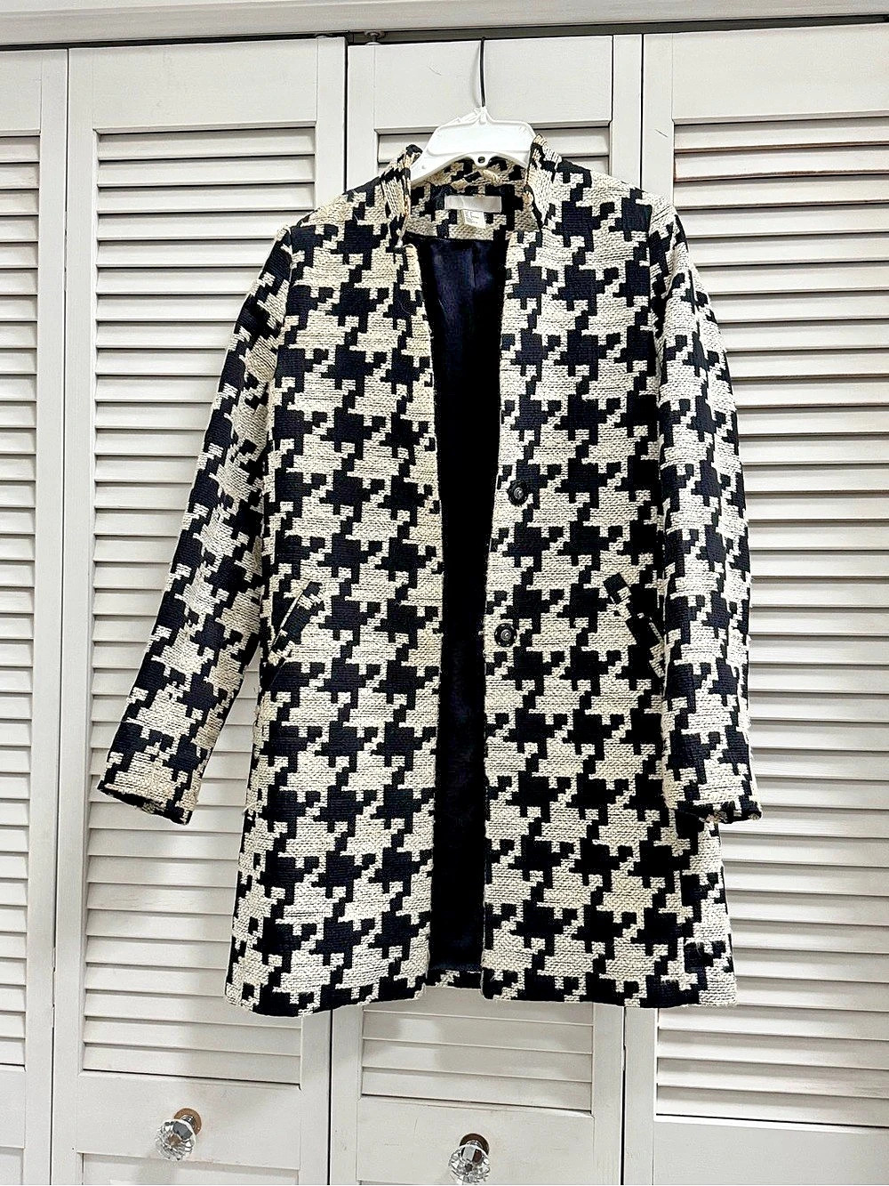 H&M Houndstooth Blazer in Black & White Size 2